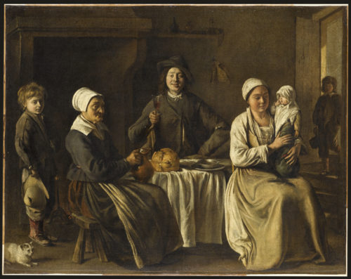 Louis Le Nain, La Famille heureuse ou Le Retour du baptême, 1642, Paris musee du Louvre © RMN-Grand Palais musee du Louvre-Jean-Gilles Berizzi
